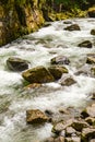 River flowing through the Breitachklamm Gorge Royalty Free Stock Photo