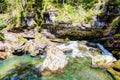 River flowing through the Breitachklamm Gorge Royalty Free Stock Photo