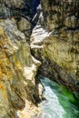 River flowing through the Breitachklamm Gorge Royalty Free Stock Photo