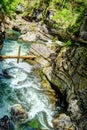River flowing through the Breitachklamm Gorge Royalty Free Stock Photo
