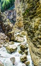 River flowing through the Breitachklamm Gorge Royalty Free Stock Photo