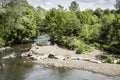 River flowing through Burrs Country Park, Bury Royalty Free Stock Photo