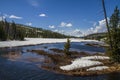 River flowing inside Yellowstone