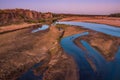 River flowing through Kruger National Park at sunrise, Kruger National Park Royalty Free Stock Photo