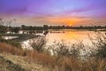 River flowing through Kruger National Park at sunrise, Kruger National Park Royalty Free Stock Photo