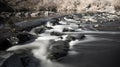 River Flowing Through Rocks and Rapids in Denver, Colorado Royalty Free Stock Photo