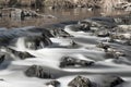 River Flowing Through Rocks and Rapids in Denver, Colorado Royalty Free Stock Photo