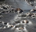 River Flowing Through Rocks and Rapids in Denver, Colorado Royalty Free Stock Photo