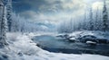 Photorealistic Winter Landscape In Mirabel