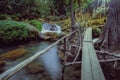 river flowing into waterfall ,night photo ,place for rafting, Panoramic beautiful deep forest waterfall ,Nature Los Micos, Royalty Free Stock Photo