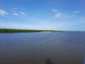 The river flows into the city of Merauke, Papua