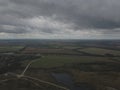 The river flows through the valley. Beautiful landscape. Aerial view. The bend of the river. Panorama. Drone photography