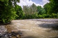 The river flows through the valleys Royalty Free Stock Photo