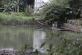 the river flows in the village for bathing, washing clothes and for consumption