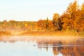 River in fog Royalty Free Stock Photo