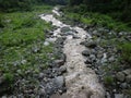 River at the foot of Mount Slamet, Indonesia