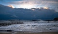 Winter storm coming in over SjÃÂ¸sanden in Mandal, Norway Royalty Free Stock Photo