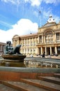 River fountain and Council House, Birmingham. Royalty Free Stock Photo