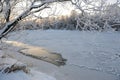 The river freezes. Royalty Free Stock Photo