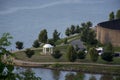 River front park on Ohio river Royalty Free Stock Photo