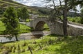 River Gairn flows under Gairnshiel Bridge, Cairngorms National Park, Scotland, United Kingdom Royalty Free Stock Photo