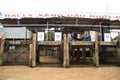 River Gas station at the Mekong delta Royalty Free Stock Photo