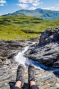 River Gaula along Gaularfjellet in Norway Royalty Free Stock Photo