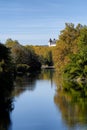 River Gave de Pau with the castle at the background