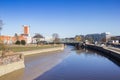 River Geeste flowing through the city center of Bremerhaven Royalty Free Stock Photo