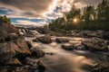 River in Geilo, the stream flows from Ustedalsfjordvatnet lake, Geilo, Norway Royalty Free Stock Photo