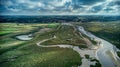 River Glaven aerial view