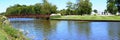 River and golf course Royalty Free Stock Photo