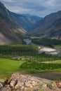 River gorge in the mountains Chulyshman Royalty Free Stock Photo