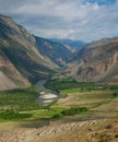 River gorge in the mountains Chulyshman Royalty Free Stock Photo