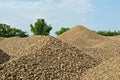 River gravel pile Royalty Free Stock Photo