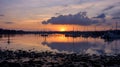 River Hamble winter sunset from Lower Swanick