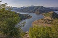 River has the exceptionally beautiful curvesmeanders winding in huge rocky mass