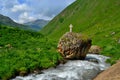 River high in the mountains, Kazbegi, Georgia.