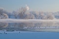 River and hoarfrost