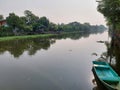 River House canal natural green Royalty Free Stock Photo