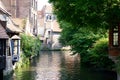 River with houses of Bruegge, like in Venice Royalty Free Stock Photo