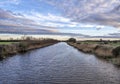 River Huntspill in North Somerset in England. Royalty Free Stock Photo