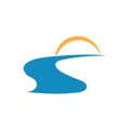 River icon Vector Illustration design Logo