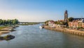 River IJssel and the Dutch Hanze city of Deventer Netherlands Royalty Free Stock Photo