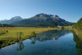 River Inn and Swiss Alps - Engadine Switzerland