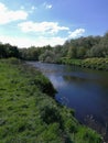 River irwell in springwater country park bury