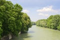 The river Isar in Munich in Bavaria Royalty Free Stock Photo