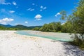 The river Isar near Kruen in Bavaria, Germany Royalty Free Stock Photo