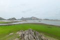 River of jawai dam is greener and also water and mounten beautiful sky summer