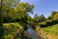 The river Jeker in Maastricht wit a view on the Jekerdal Valley